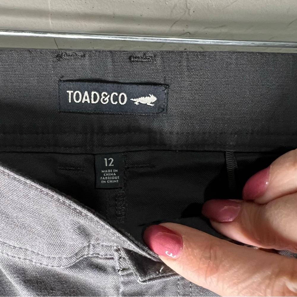 Toad&Co Earthworks Gray Organic Cotton Blend Straight Leg Utility Pants - Picture 7 of 12